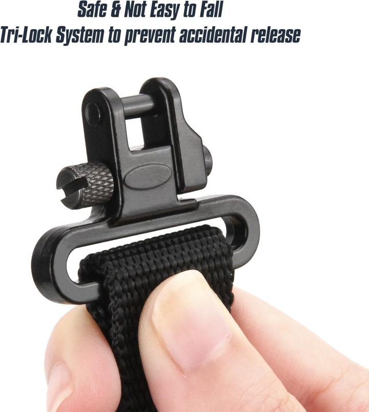 6PCS Heavy Duty Sling Swivels,1" /1.25" Quick Attach/Release Rifle Sling Clips, Two Point Sling Mount