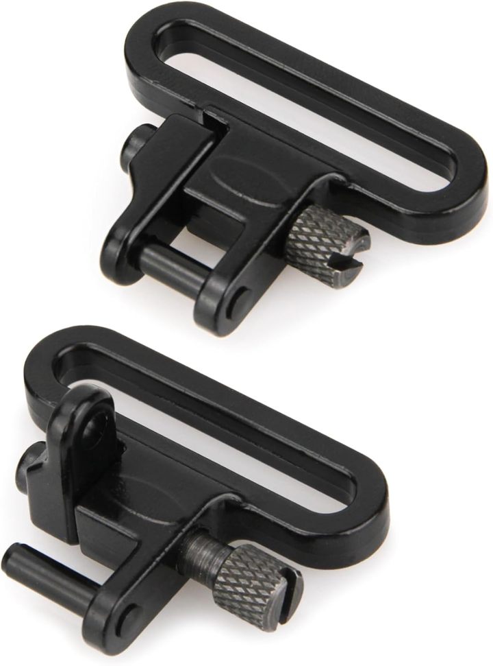 6PCS Heavy Duty Sling Swivels,1" /1.25" Quick Attach/Release Rifle Sling Clips, Two Point Sling Mount