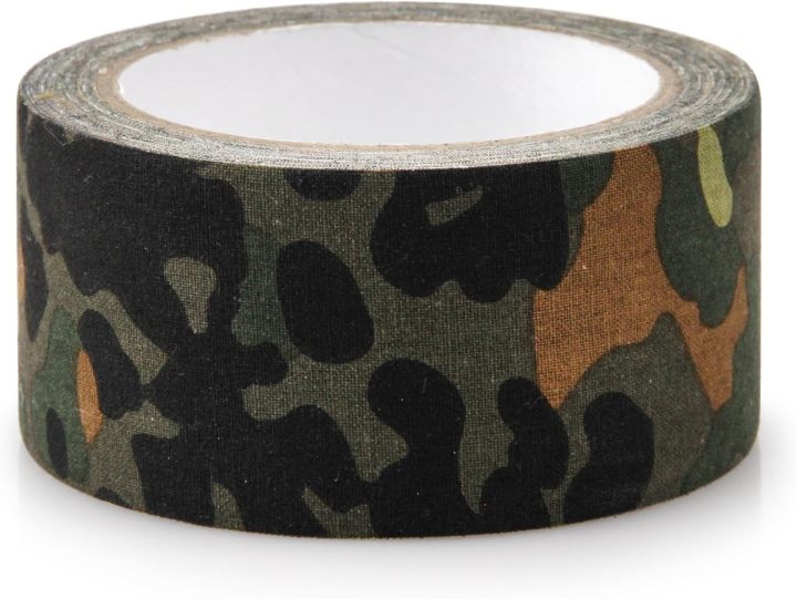 1 Roll Camo Tape No Residue, Camouflage Duct Stealth Tape, Waterproof Camo Cloth Tape 1.97" x32.8ft for Outdoor Hunting Camping