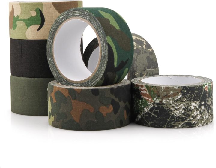 1 Roll Camo Tape No Residue, Camouflage Duct Stealth Tape, Waterproof Camo Cloth Tape 1.97" x32.8ft for Outdoor Hunting Camping