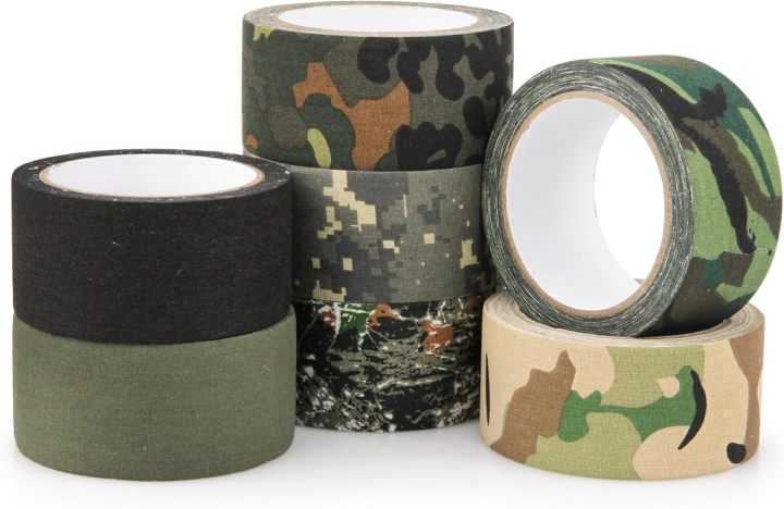 1 Roll Camo Tape No Residue, Camouflage Duct Stealth Tape, Waterproof Camo Cloth Tape 1.97" x32.8ft for Outdoor Hunting Camping