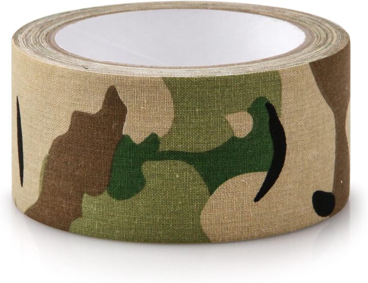 1 Roll Camo Tape No Residue, Camouflage Duct Stealth Tape, Waterproof Camo Cloth Tape 1.97" x32.8ft for Outdoor Hunting Camping