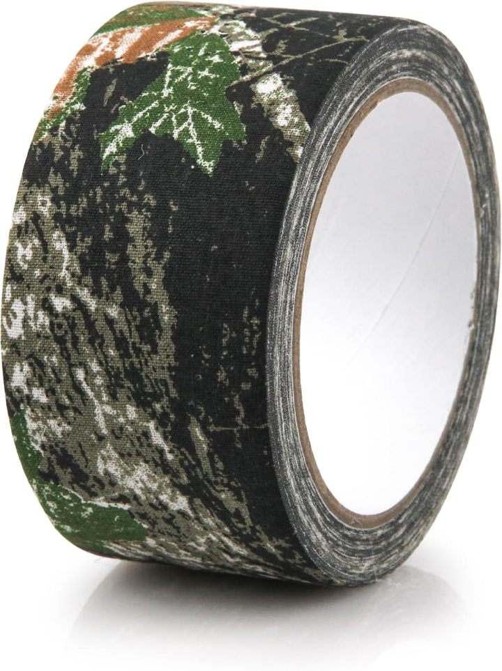 1 Roll Camo Tape No Residue, Camouflage Duct Stealth Tape, Waterproof Camo Cloth Tape 1.97" x32.8ft for Outdoor Hunting Camping