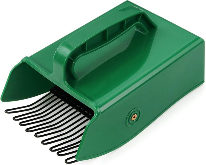  Berry Picker with Metallic Comb, Plastic Blueberry Picker Scoop with Ergonomic Handle, Huckleberry Picking Rakes for Easier Berry Harvester, 9" x 5.5" (Green)