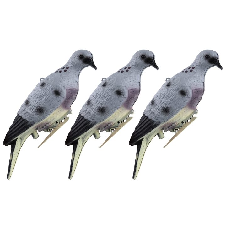 Dove Decoys for Hunting, 3/6 Pack Realistic Pigeons Decoy w/Clips for Garden Decorative
