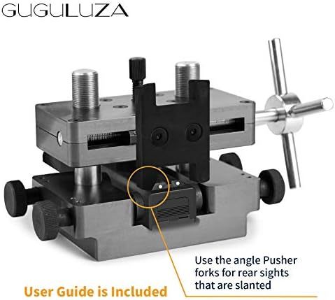 Sight Pusher Tool for Handguns, Heavy Duty Front and Rear Sight Construction Tool, Precision Adjustment Maintenance Tool for Pistol, Gray