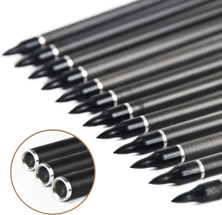Carbon Arrows, Hunting Arrows with Removable Tips,Targeting Practice Arrows for Compound & Recurve Bow