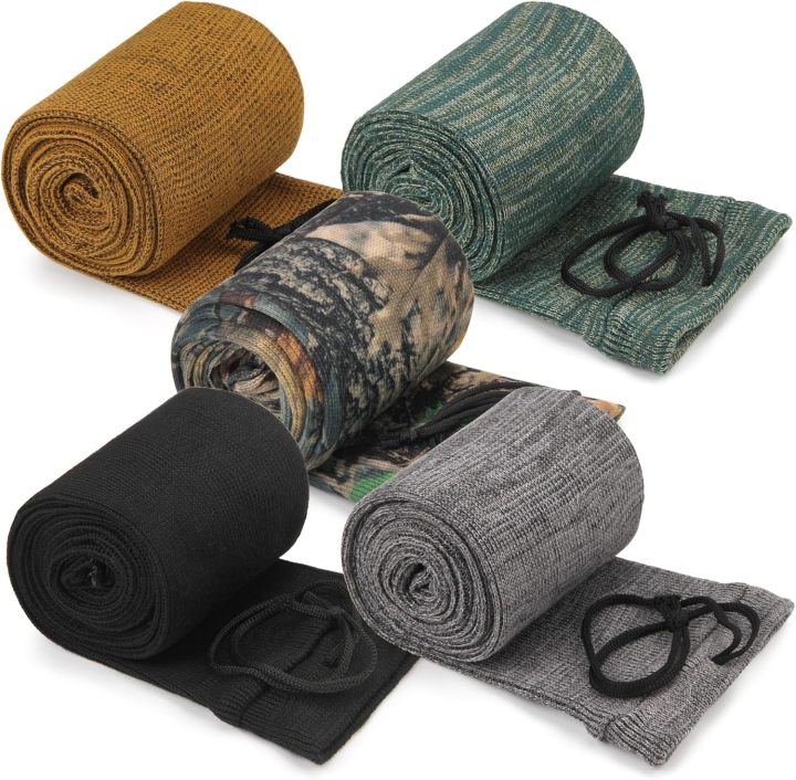 5Pcs Knit Silicone-Treated Gun Socks, Rifle Shotgun Storage Sleeve, Anti-Rust Protection, Firearm Safety and Preservation Accessories