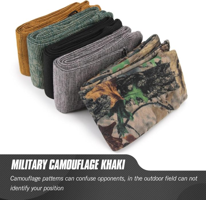 5Pcs Knit Silicone-Treated Gun Socks, Rifle Shotgun Storage Sleeve, Anti-Rust Protection, Firearm Safety and Preservation Accessories