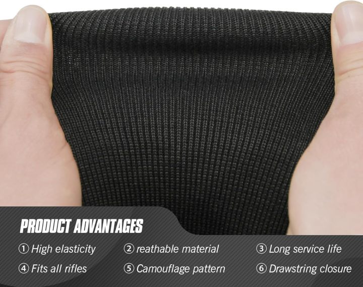5Pcs Knit Silicone-Treated Gun Socks, Rifle Shotgun Storage Sleeve, Anti-Rust Protection, Firearm Safety and Preservation Accessories