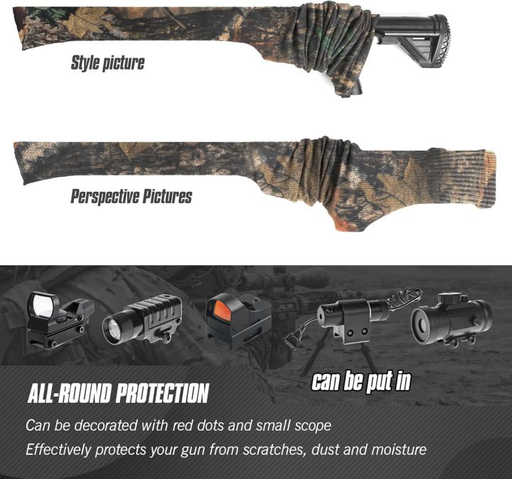 5Pcs Knit Silicone-Treated Gun Socks, Rifle Shotgun Storage Sleeve, Anti-Rust Protection, Firearm Safety and Preservation Accessories