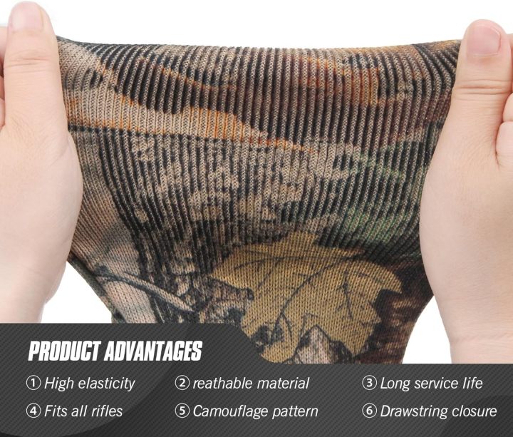 5Pcs Knit Silicone-Treated Gun Socks, Rifle Shotgun Storage Sleeve, Anti-Rust Protection, Firearm Safety and Preservation Accessories