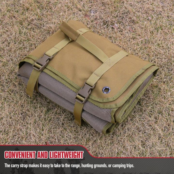 Shooting Mat, Non-Slip Moisture-Proof Folded Pad with Carry Strap for Range Shooting Hunting Camping