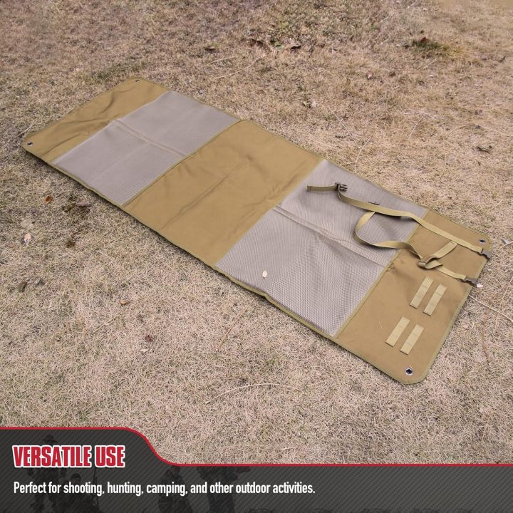 Shooting Mat, Non-Slip Moisture-Proof Folded Pad with Carry Strap for Range Shooting Hunting Camping