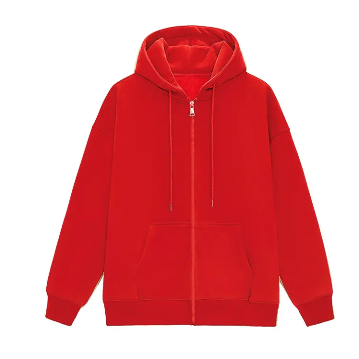 Custom logo thick sweatshirt hoodie jacket with zipper blank unisex custom hoodie jackets  custom hoodie jackets