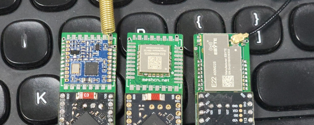 The actual performance of three LoRa modules in Meshtastic