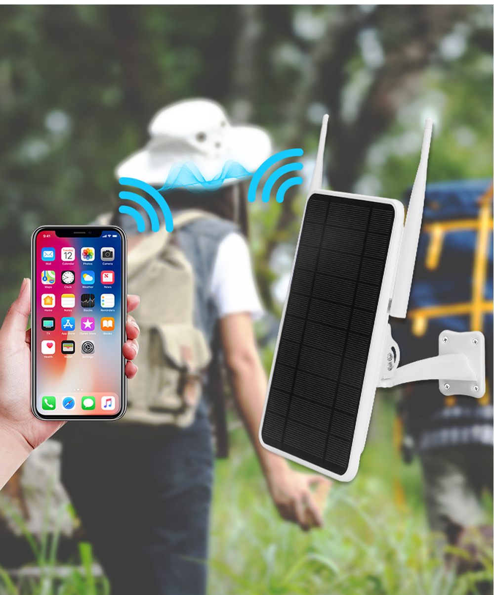 W1 4G LTE Solar Wifi Router With Built In 6w Solar Panel And Battery Outdoor Low Power Wireless Wifi Hotsport 