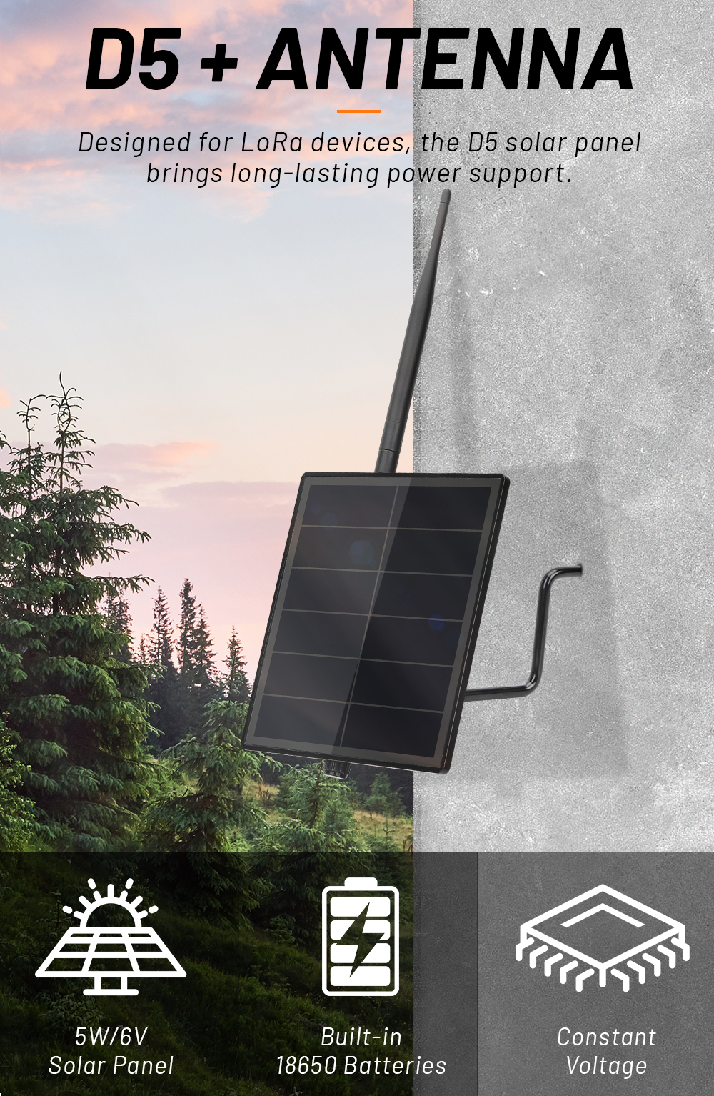 D5 Solar Lora Repeater for Meshtastic with Heltec ESP32 V3 