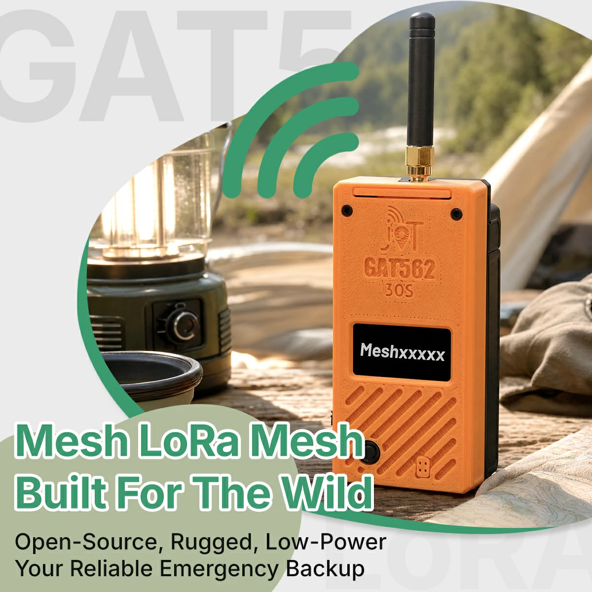 GAT562 30s 30dBm High Power Mesh LoRa Radio Compatible Meshcore or Meshtastic Tracker Node