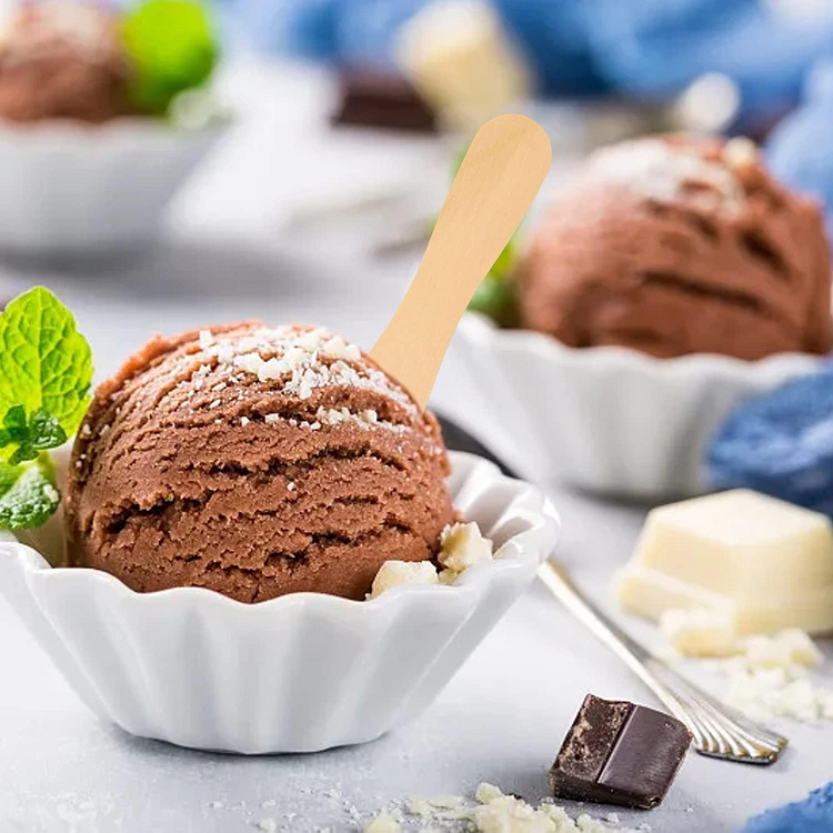 Why are wooden gelato spoons flat?
