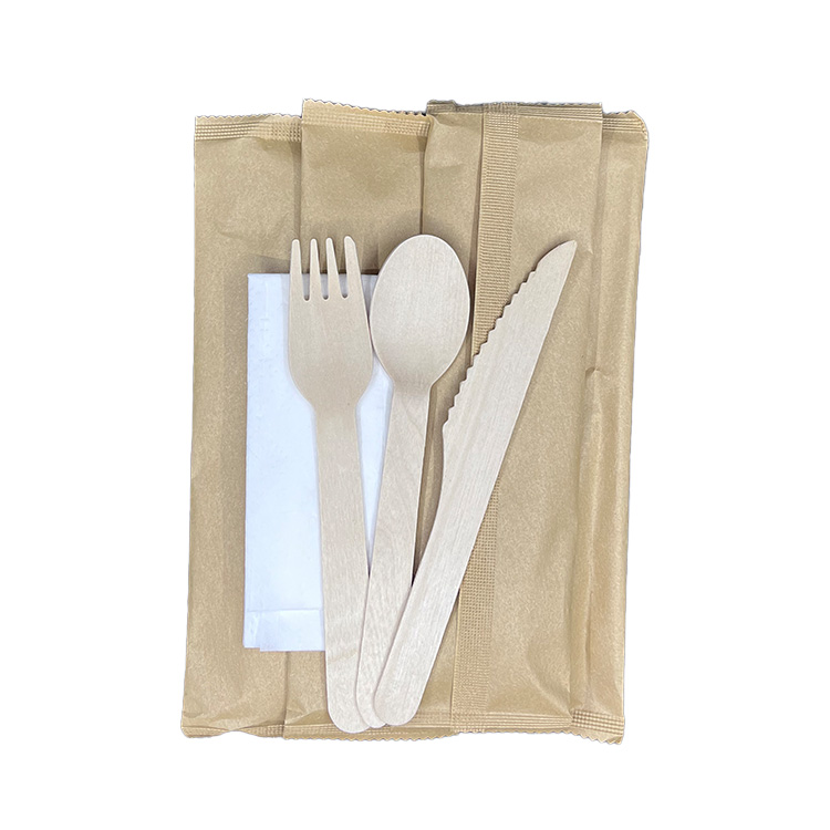 Wooden cutlery set disposable custom spoon knife fork travel set with Kraft paper bag Wooden cutlery set custom spoon knife fork travel set with Kraft paper bag wooden cutlery set,wooden forks,cutlery set,wood cutlery set,wooden handled cutlery