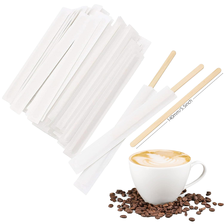 Individually wrapped coffee stirrers, 140mm/5.5inch Disposable wood  Individually wrapped coffee stirrers, 140mm/5.5inch Disposable wood  coffee stirrers,coffee stir sticks,wooden coffee stirrers,wooden stirring sticks,wooden stirrers for coffee,individually wrapped coffee stirrers