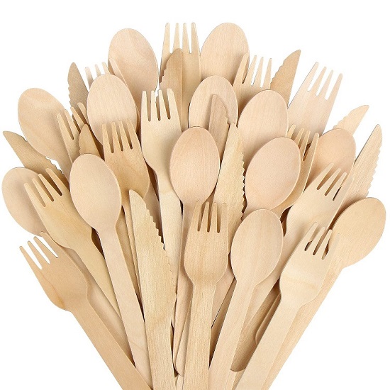 disposable wooden cutlery set