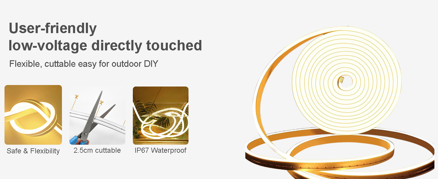 0612 Flexible Neon Rope Light Cuttable Silicone Outdoor LED Strip