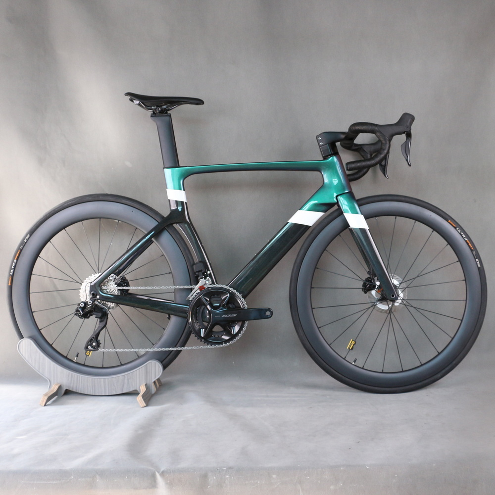 2X11 Speed Full Hidden Cable Disc Road Complete Bike TT-X38 ultegra R7170  Di2 Groupset Chameleon Paint