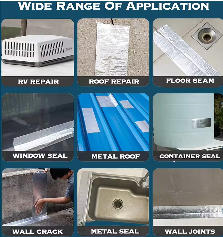 House Leakage Repairing Tape Aluminum Foil Butyl Self Adhesive Waterproof Tape  House Leakage Repairing Tape Aluminum Foil Butyl Self Adhesive Waterproof Tape,Aluminum Foil Butyl Self Adhesive Waterproof Tape,House Leakage Repairing Tape