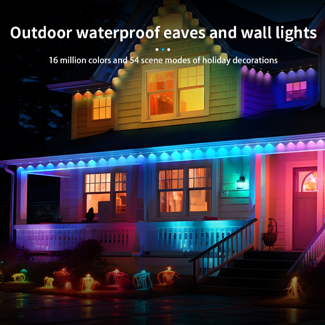 24V Outdoor LED Light String Remote Control APP Graffiti Decorative Eaves Light Digital Permanent Christmas Light 24V Outdoor LED Light String Remote Control APP Graffiti Decorative Eaves Light Digital Permanent Christmas Light Permanent Christmas Light,24V Outdoor LED Light String