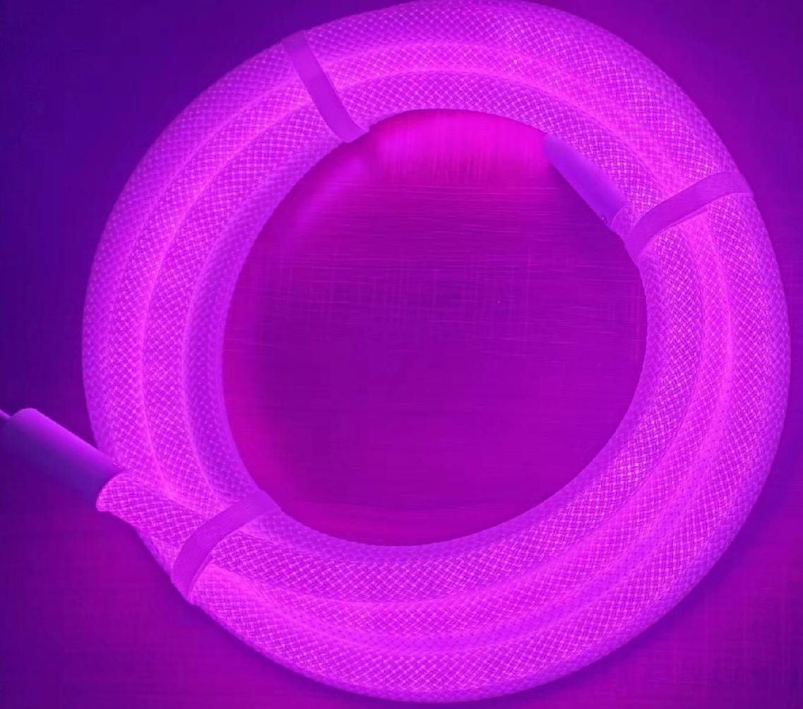 XXA-NHDBZ-360D 360 Viewing 15mm Diameter Digital Neon LED Tube with Woven