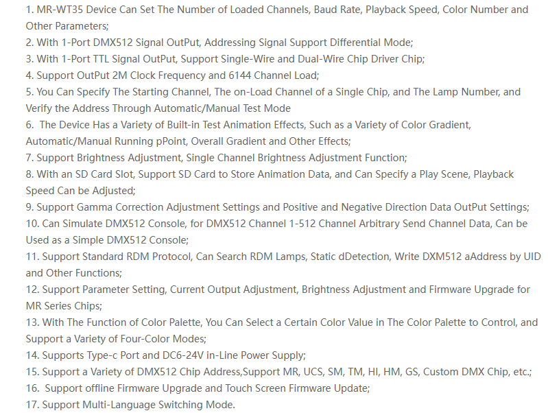 MR-WT35 DMX Handheld Encoder DMX Address Writer