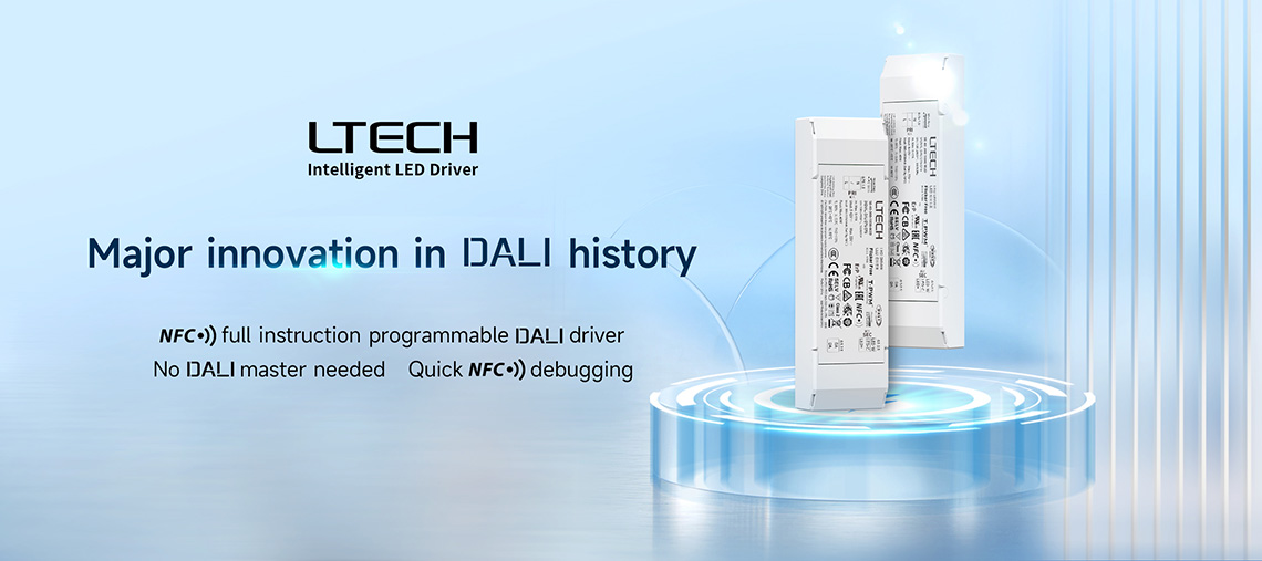 SE-40-300-1050-W1D LTECH 40W 300-1050mA NFC CC DALI DT6 LED driver