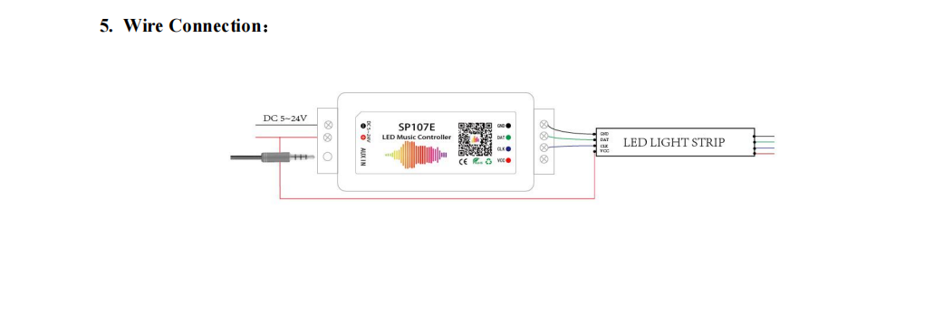 SP107E Bluetooth Digital SPI LED Music Controller