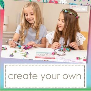 Hapinest Make Your Own Flower Crowns and Bracelets, Craft Kit for Girls