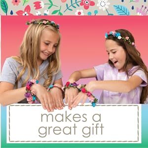 Hapinest Make Your Own Flower Crowns and Bracelets, Craft Kit for Girls