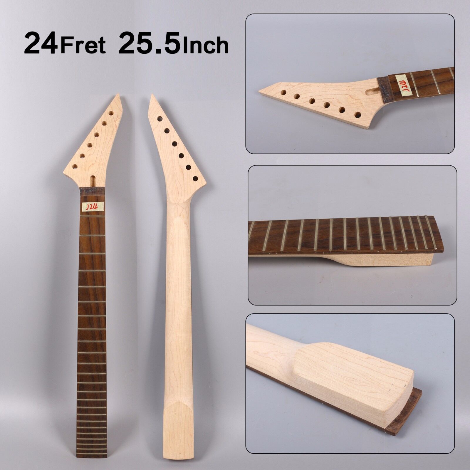 Esp Electric Guitar Neck 24fret 25 5inch Maple Wood With Rosewood Fretboard Diy Guitar Necks