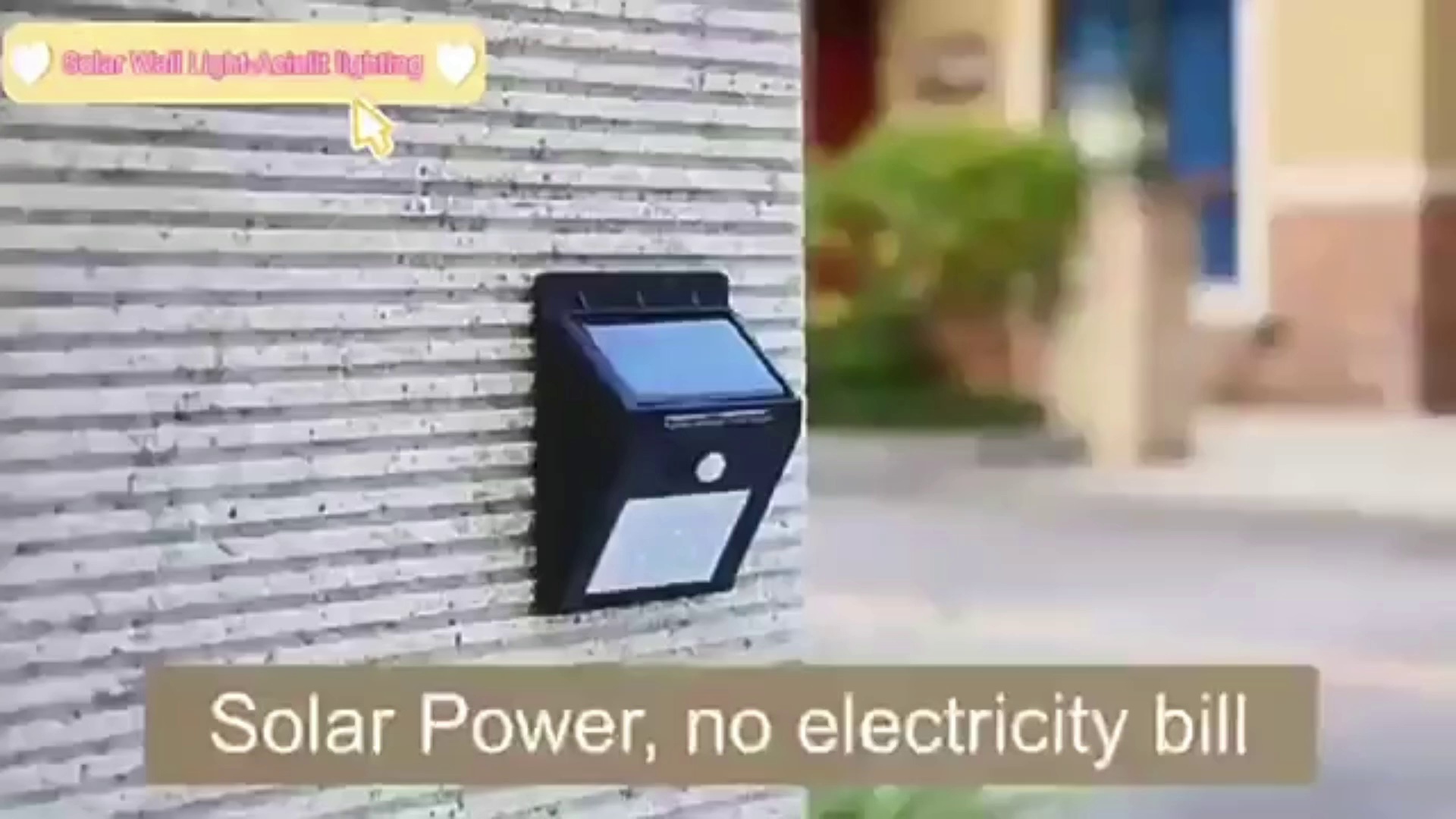 Outdoor Wall Mount Solar Lights with PIR Sensor