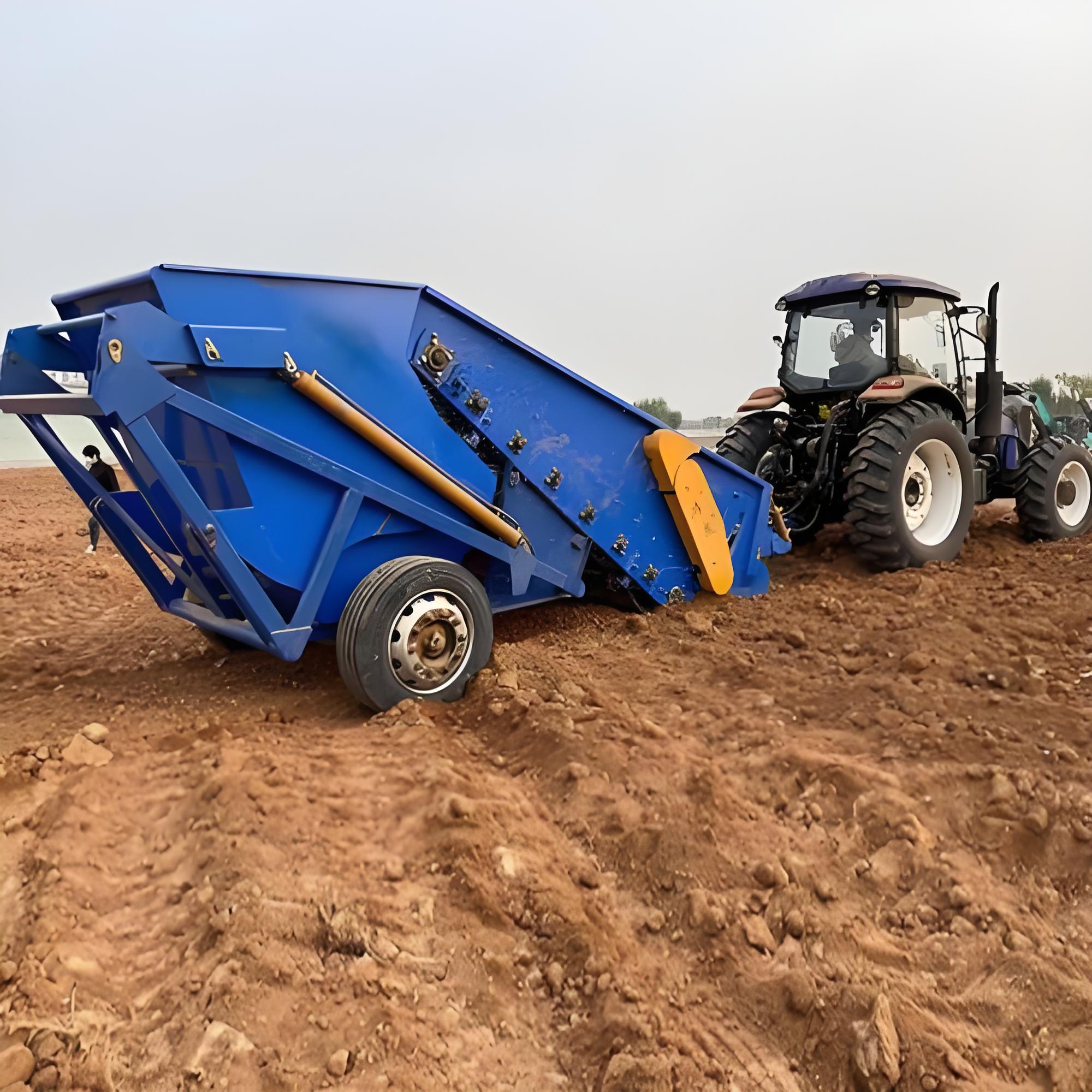 Stone picking machine