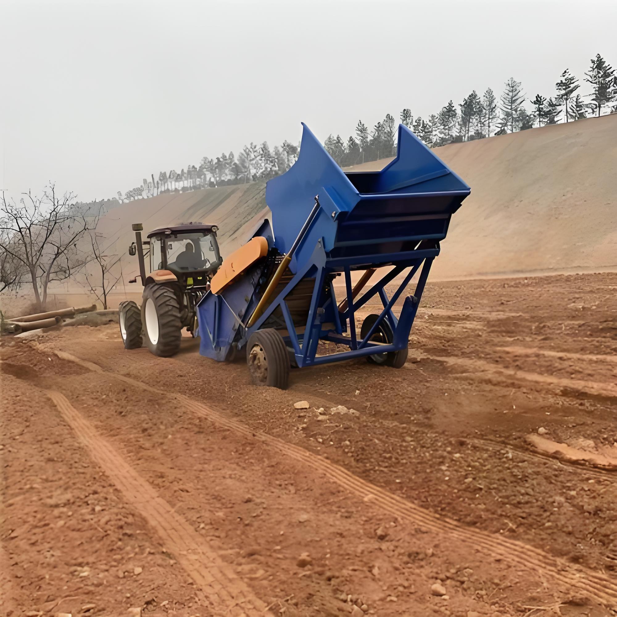 Small stone picker machine