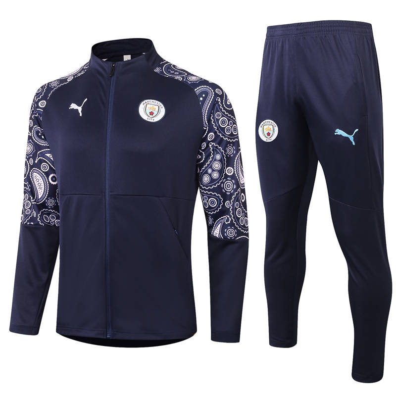 New 20/21 Manchester City Fullzip Tracksuit Dark Blue