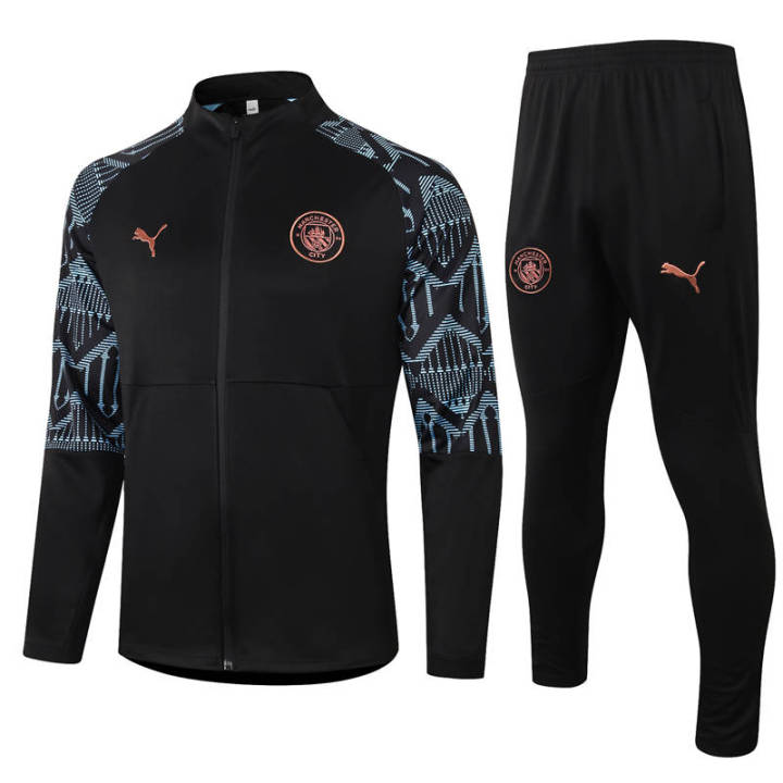 New 20/21 Manchester City Fullzip Tracksuit Black