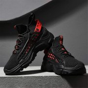 FUSHITON Trainers Mens High Top Shoes Lightweight Platform Sneakers Breathable Comfortable_0