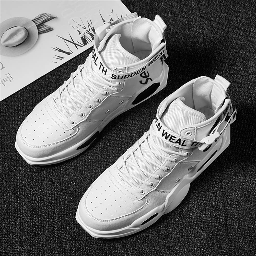 Fushiton Mens High Top Trainers Fashion Sneakers for Men Freestyle Hi-Top Walking Jogging Athletic Fitness Outdoor Shoes