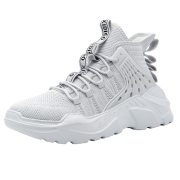 Fushiton Trainers Mens High Top Shoes Lightweight Platform Sneakers Breathable Comfortable _3