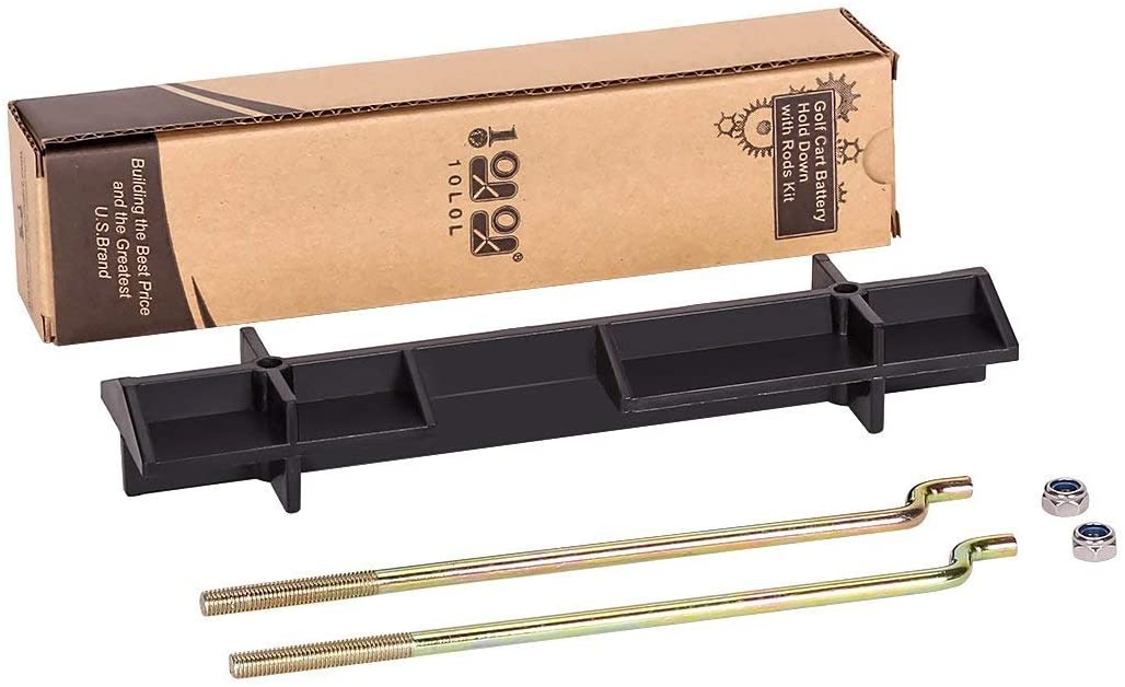 10L0L Golf Cart battery hold down with rods kit for Ezgo 1994 up