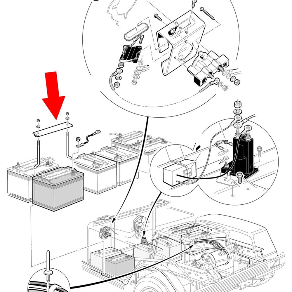 Get Your Ideal Club Car Battery Hold Down Plate and Rod kit 10L0L