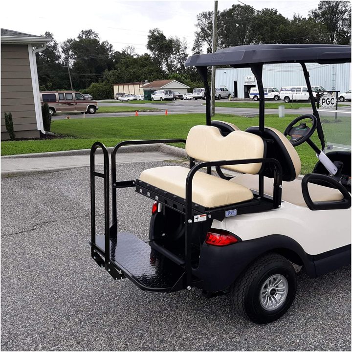 Universal Golf Cart Rear Seat Safety Grab Bar and Trailer Hitch Kit for EZGO Club Car Yamaha  