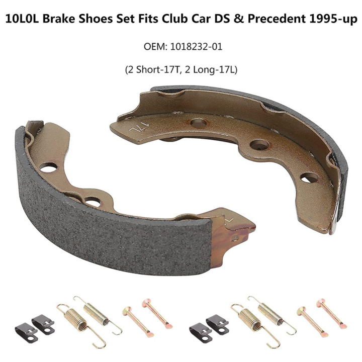 Brake Shoes Brake Spring Kit Fit Club Car DS G&E 1995-UP and Precedent,OEM 1018232-01,1018163-01  
